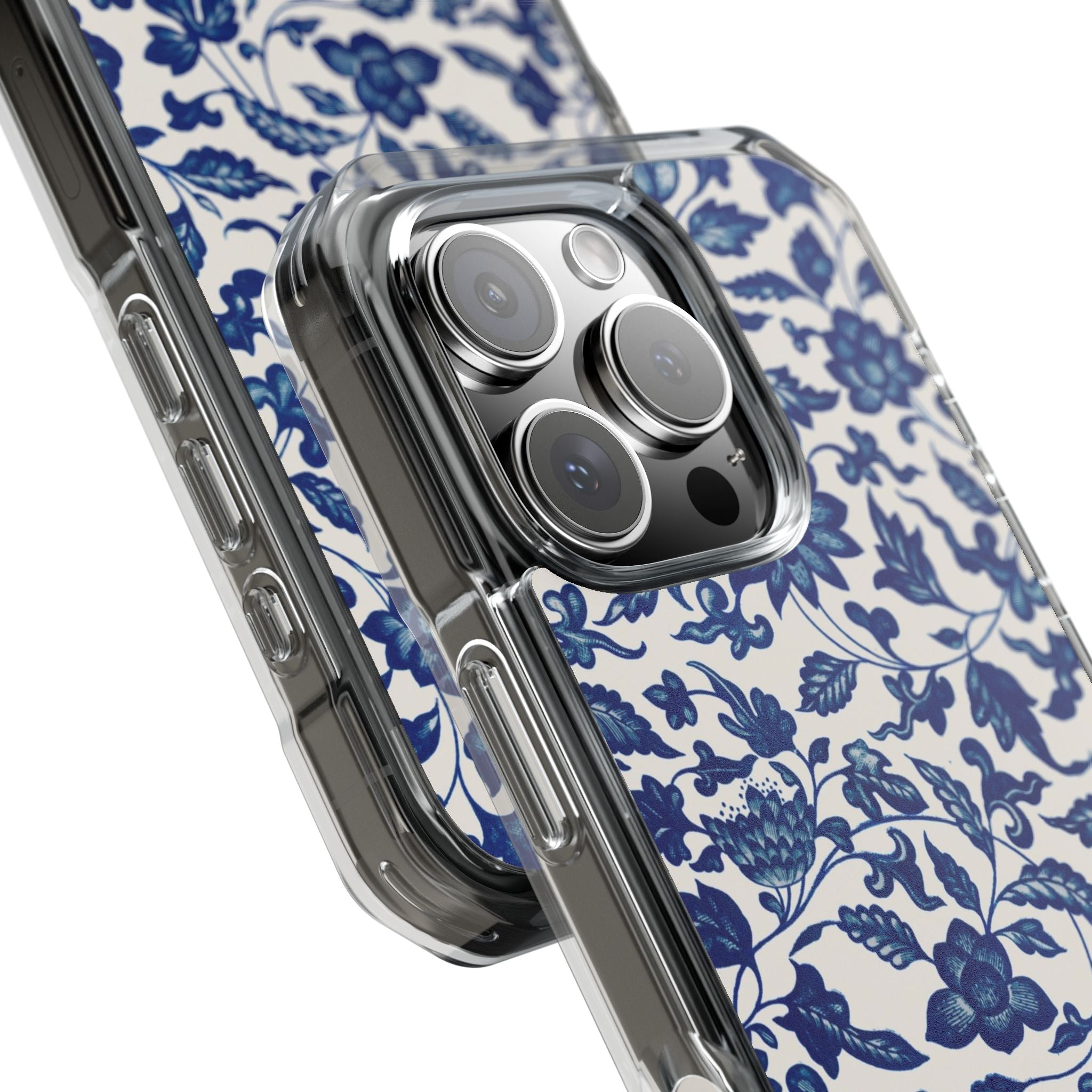 Blue Flower - Magnetic Clear Impact Case