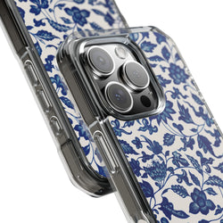 Image of Blue Flower - Magnetic Clear Impact Case