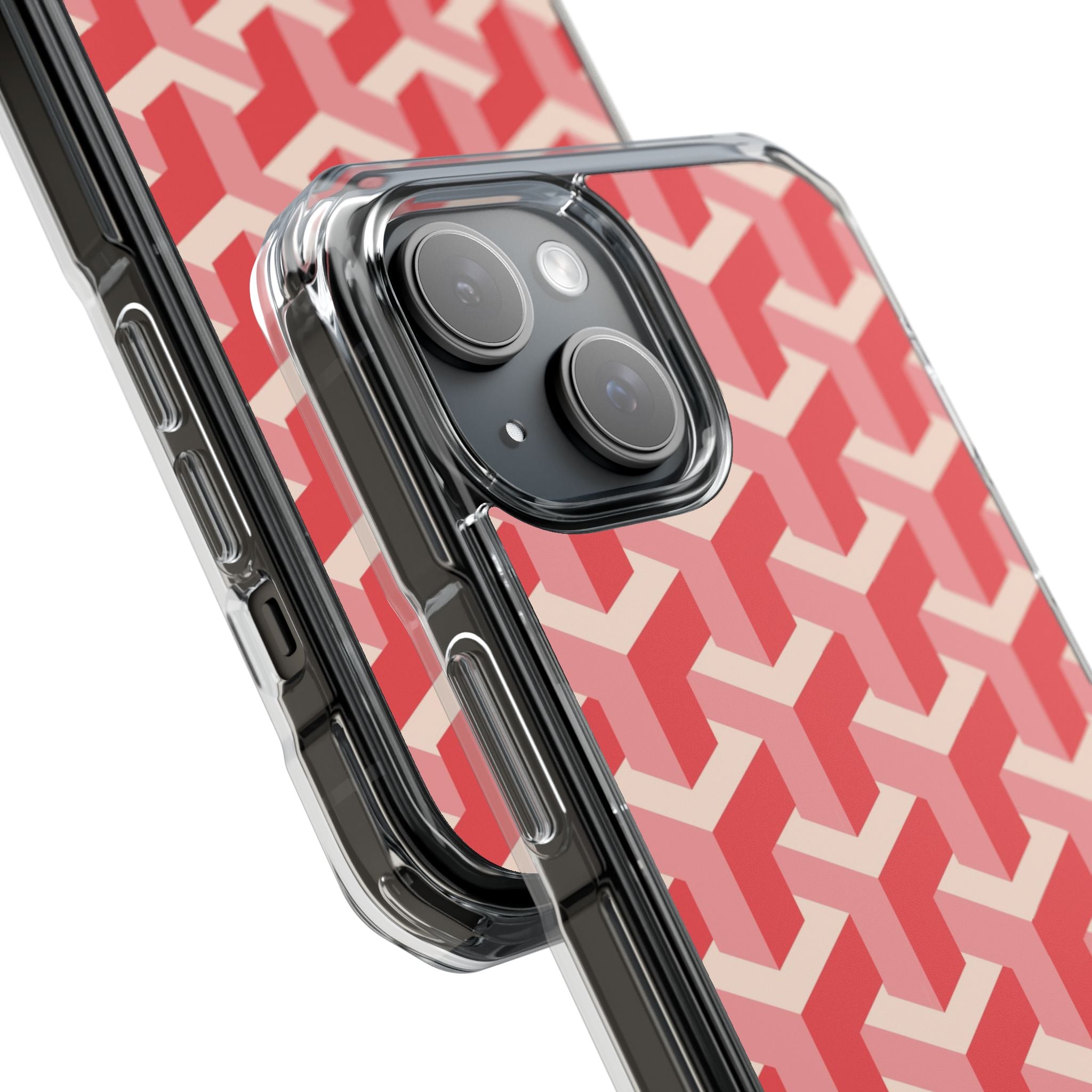 Pink Geo - Magnetic Clear Impact Case