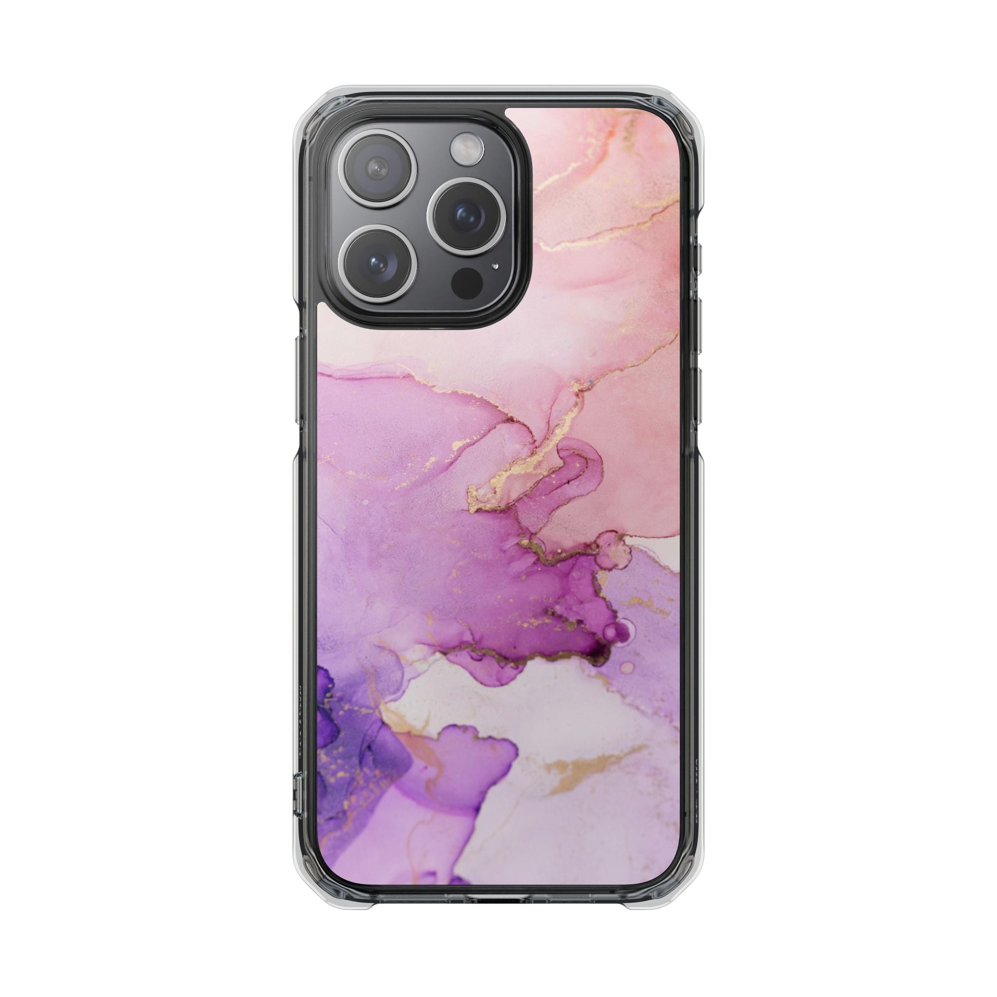 Pink Marble - Magnetic Clear Impact Case