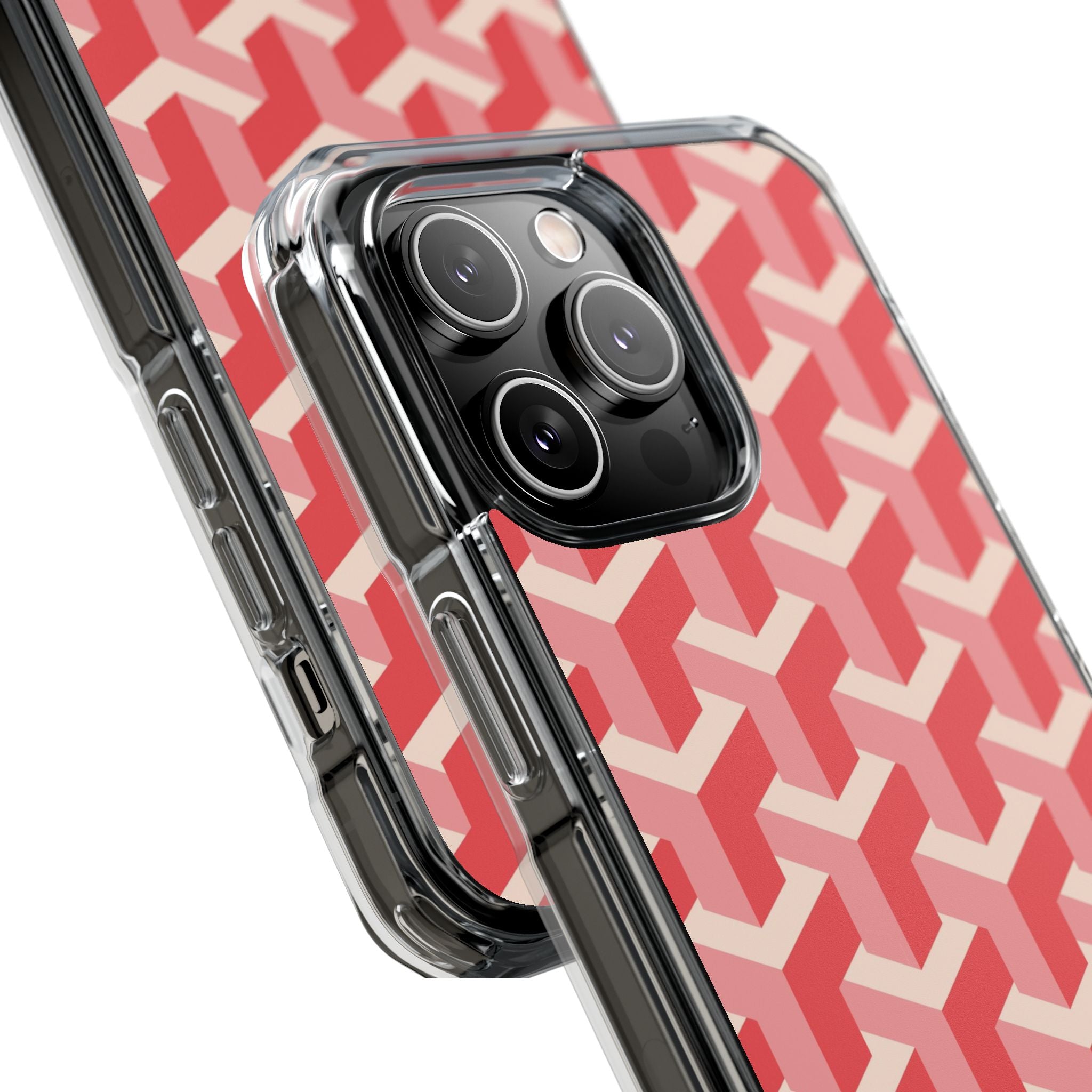 Pink Geo - Magnetic Clear Impact Case