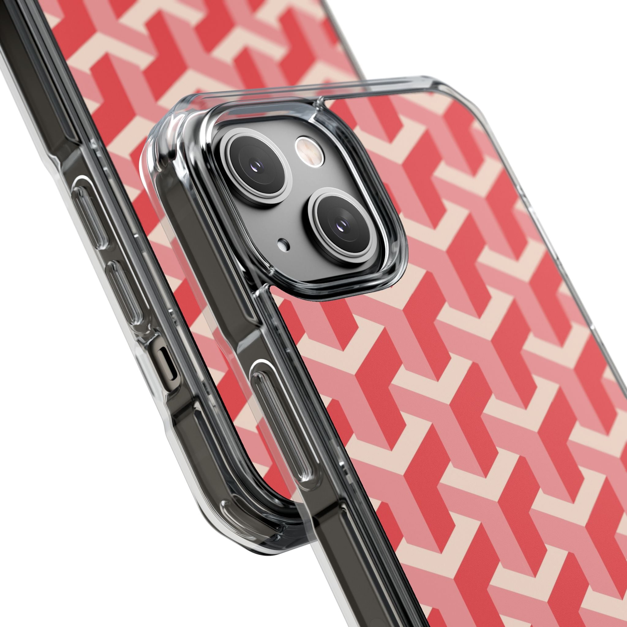 Pink Geo - Magnetic Clear Impact Case