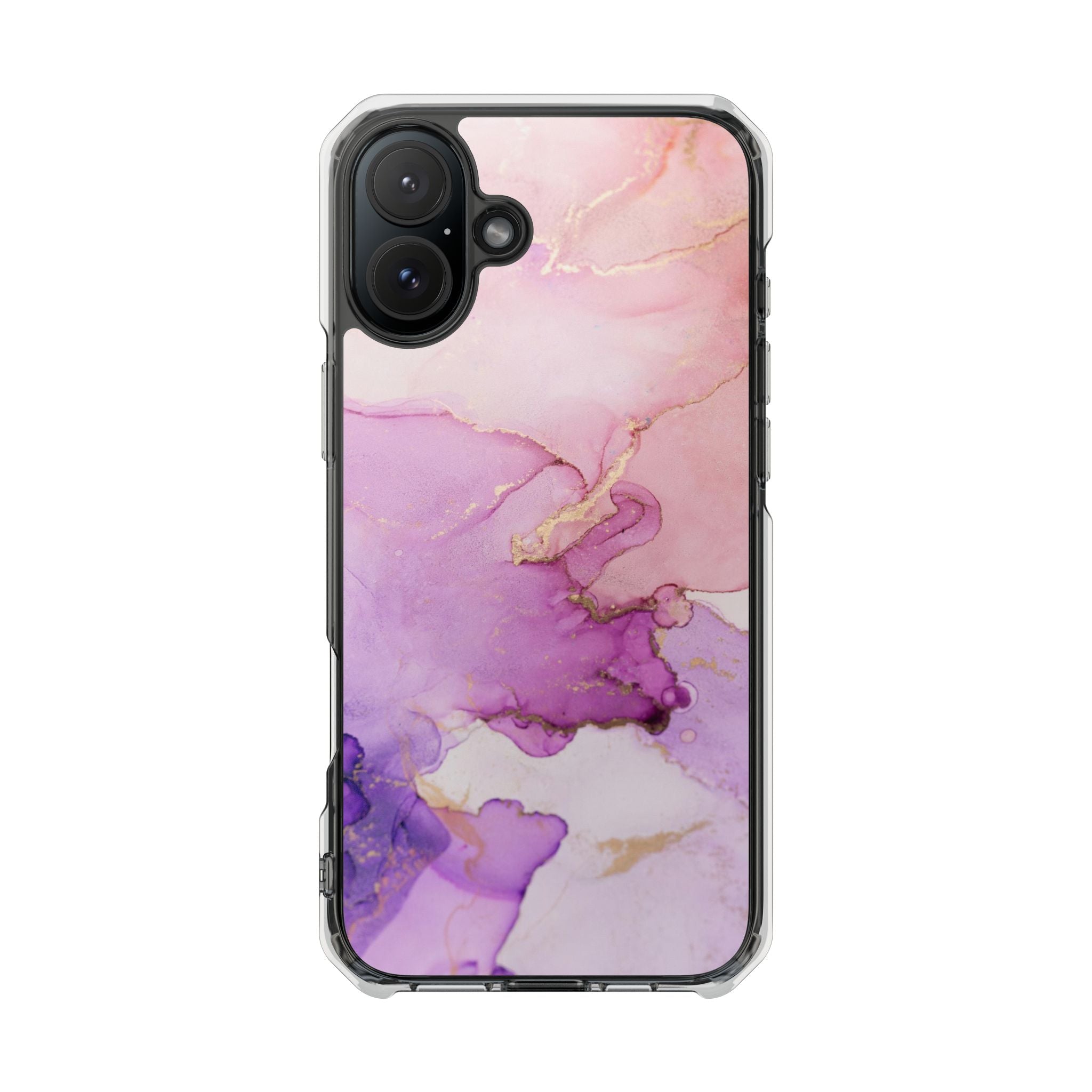 Pink Marble - Magnetic Clear Impact Case