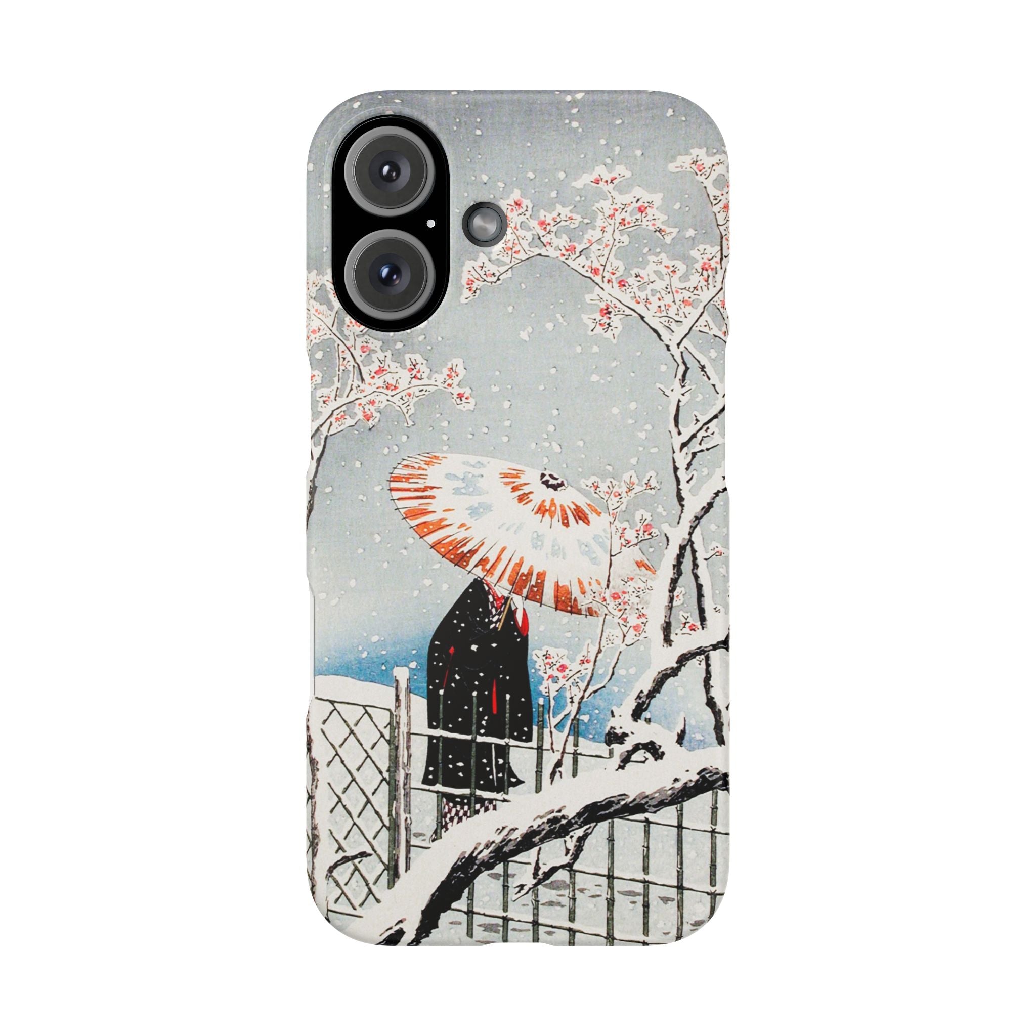 Plum Tree in Snow by Hiroaki Takahashi - Snap Case