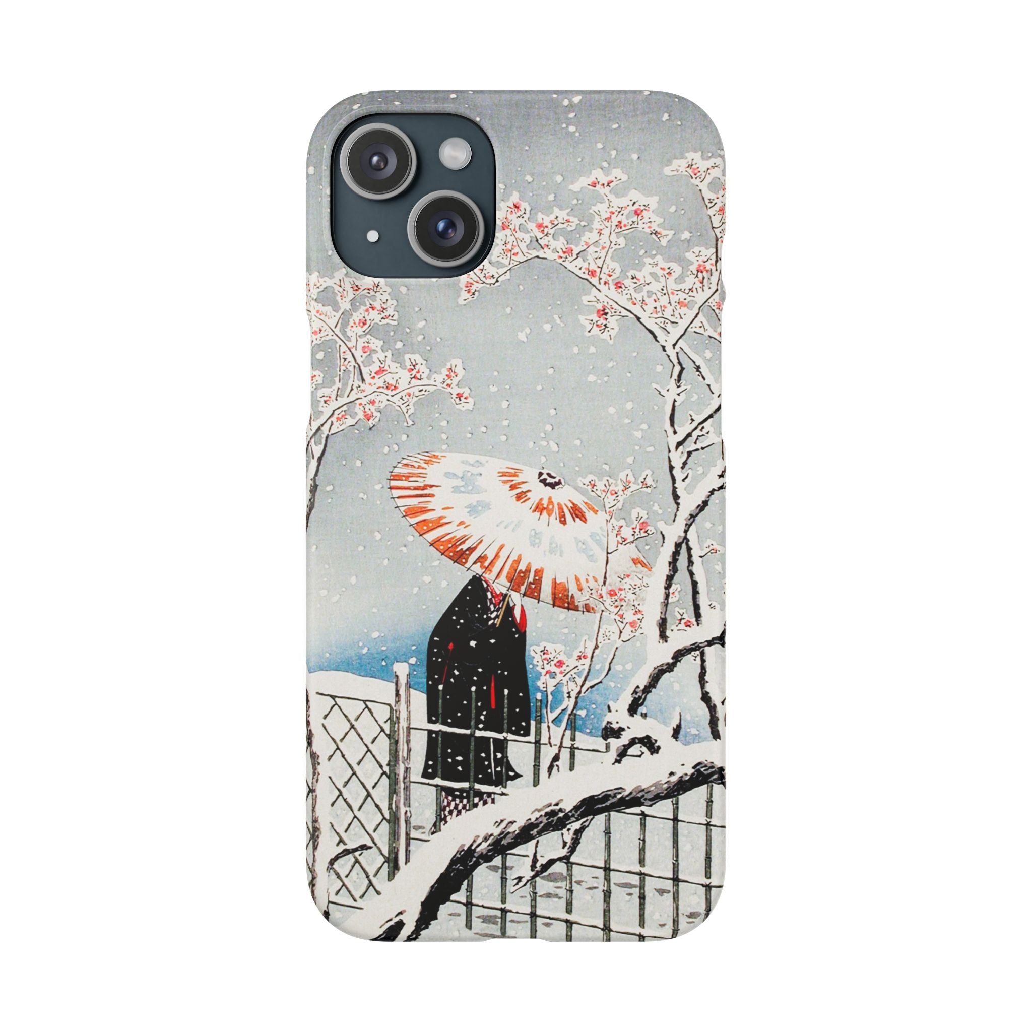 Plum Tree in Snow by Hiroaki Takahashi - Snap Case