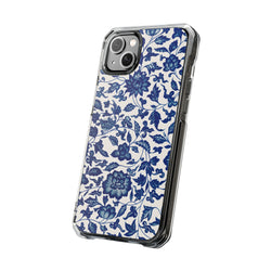 Image of Blue Flower - Magnetic Clear Impact Case