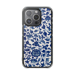 Image of Blue Flower - Magnetic Clear Impact Case