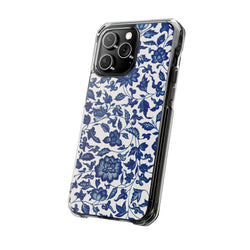 Image of Blue Flower - Magnetic Clear Impact Case