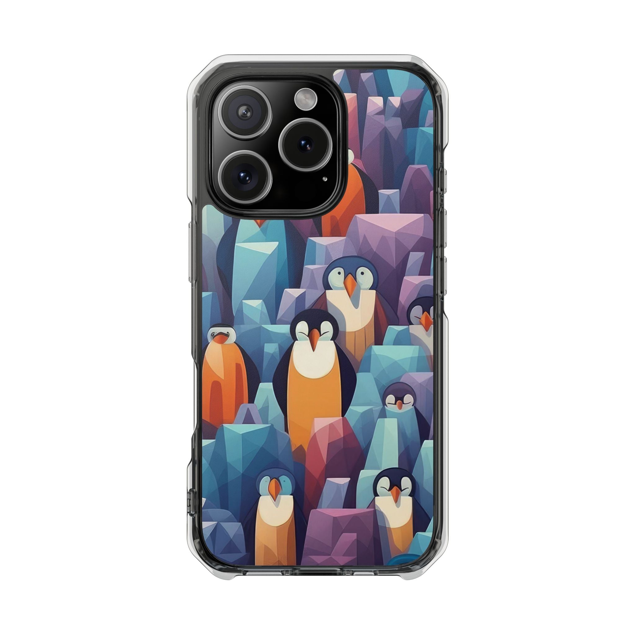 Penguin Family - Magnetic Clear Impact Case