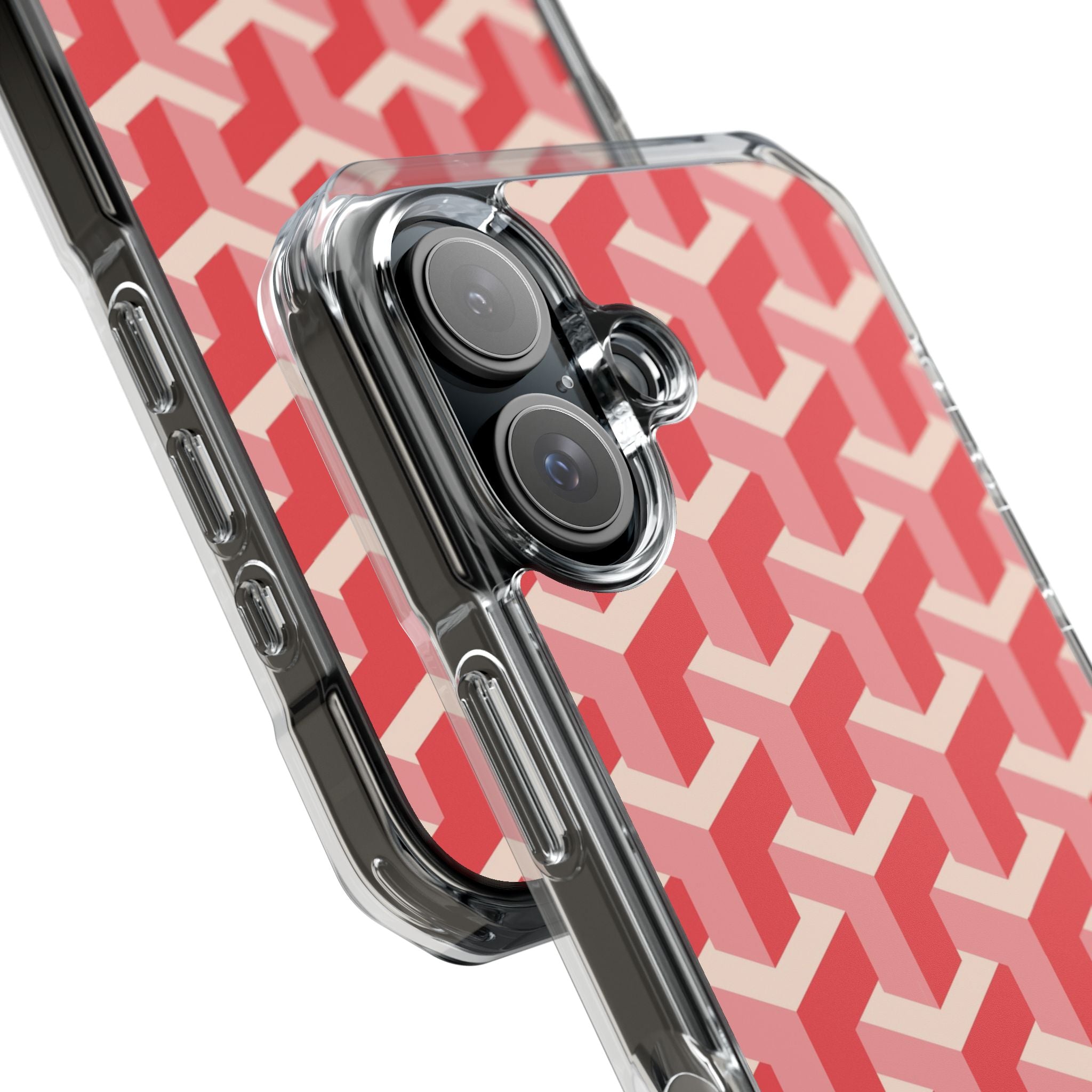 Pink Geo - Magnetic Clear Impact Case