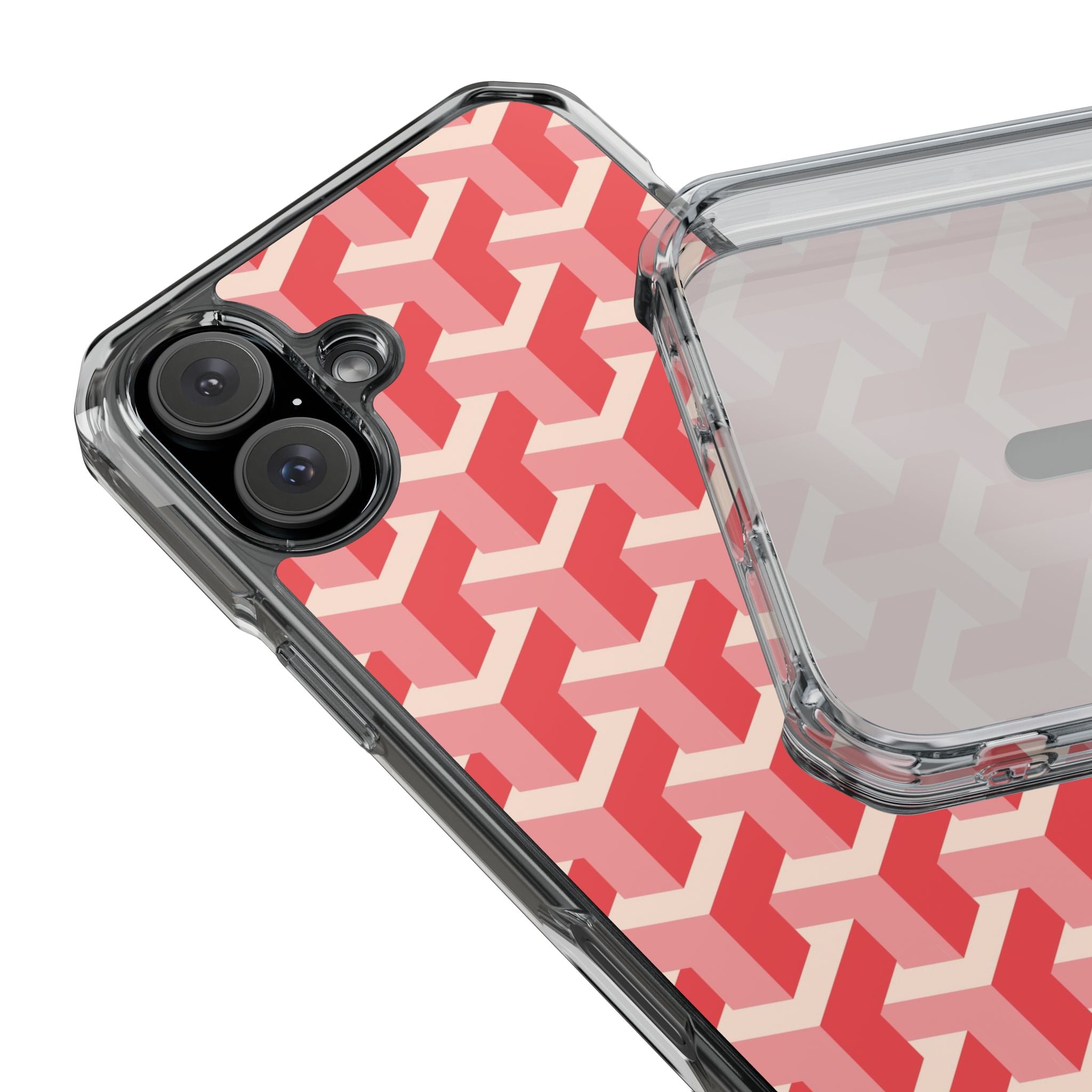 Pink Geo - Magnetic Clear Impact Case