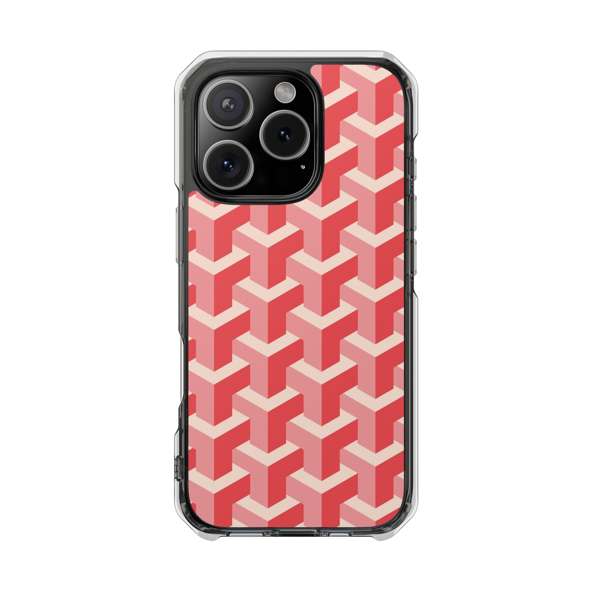 Pink Geo - Magnetic Clear Impact Case