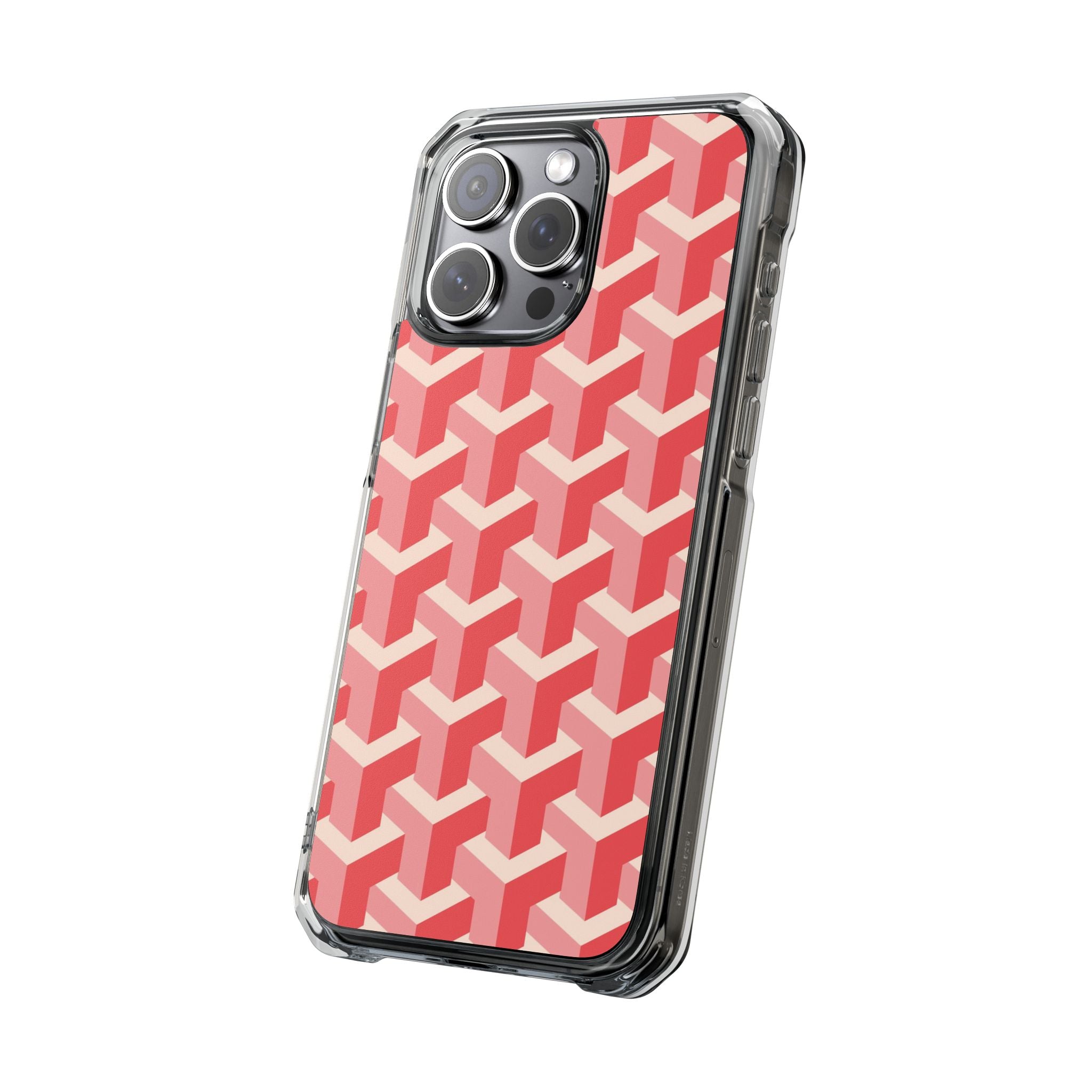 Pink Geo - Magnetic Clear Impact Case