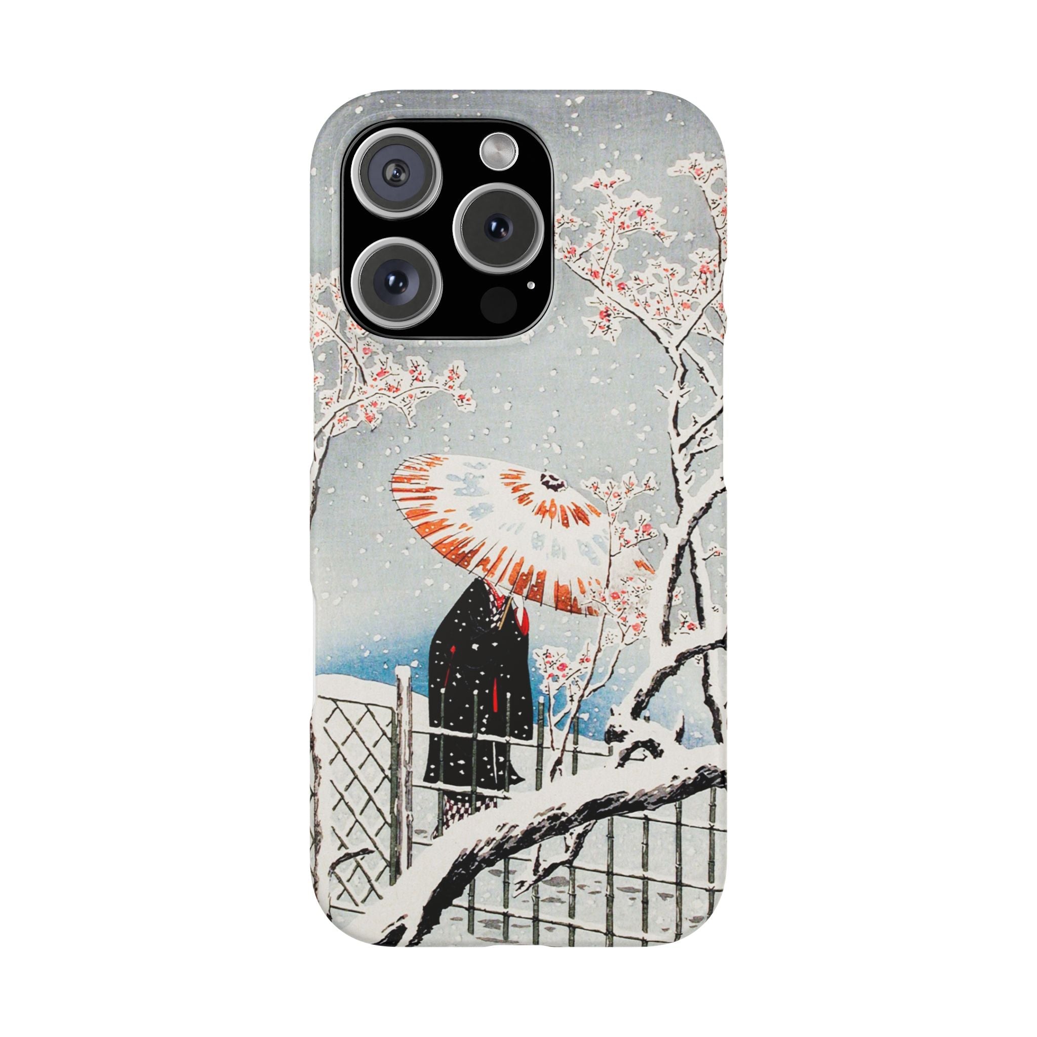 Plum Tree in Snow by Hiroaki Takahashi - Snap Case