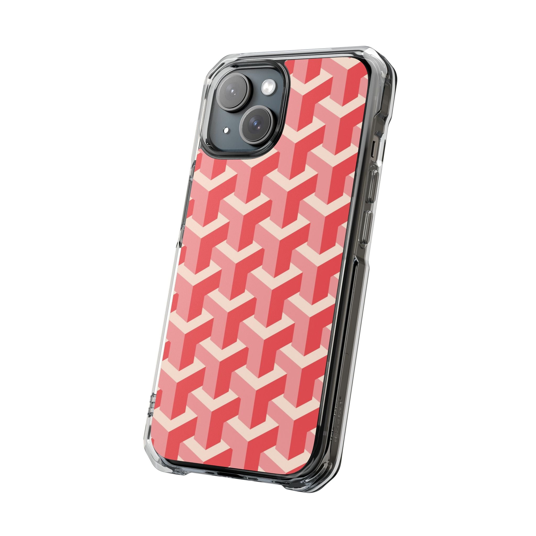 Pink Geo - Magnetic Clear Impact Case