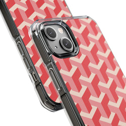 Image of Pink Geo - Magnetic Clear Impact Case