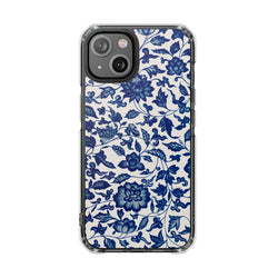 Image of Blue Flower - Magnetic Clear Impact Case