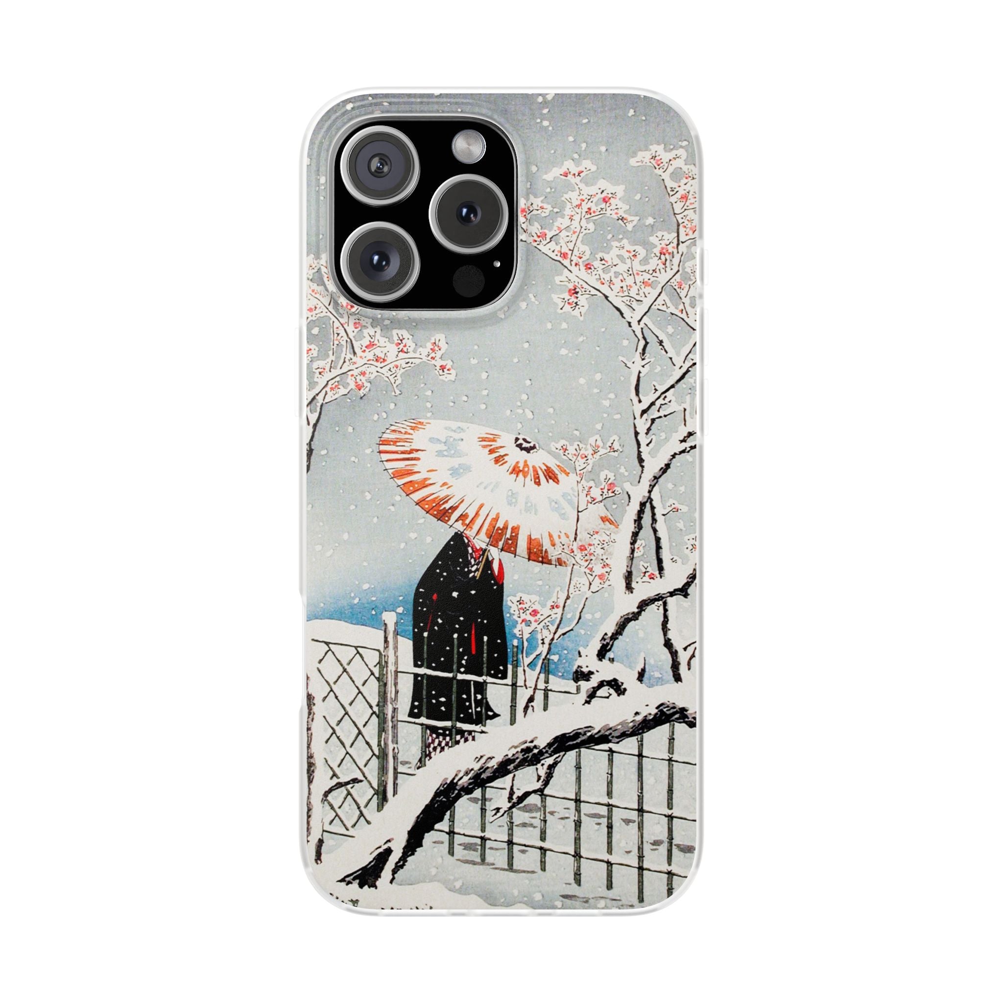 Plum Tree in Snow by Hiroaki Takahashi - Flexi Case