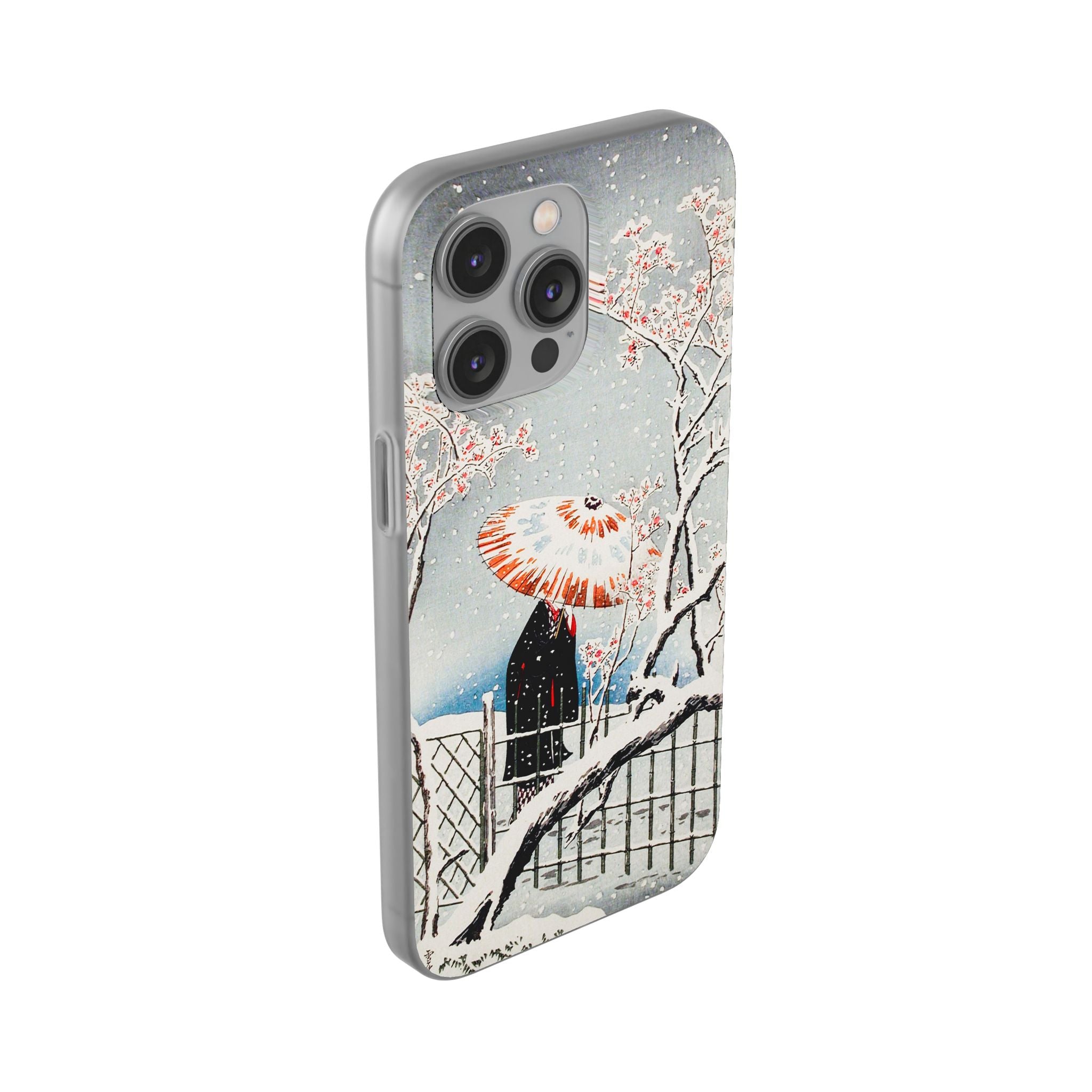 Plum Tree in Snow by Hiroaki Takahashi - Flexi Case