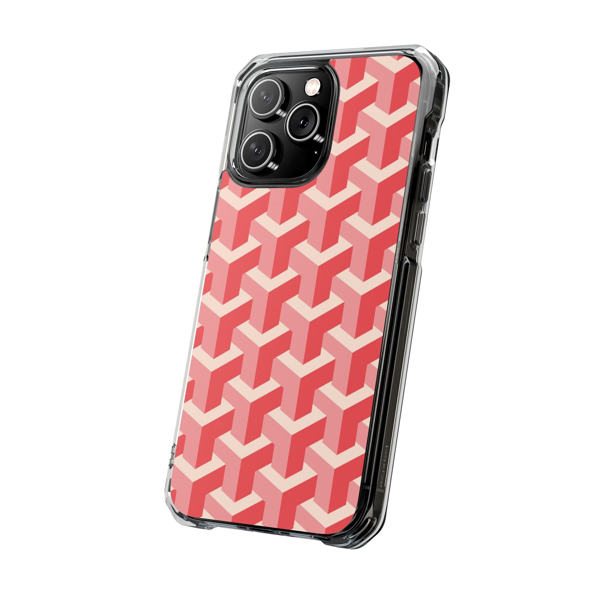 Pink Geo - Magnetic Clear Impact Case