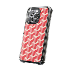 Image of Pink Geo - Magnetic Clear Impact Case