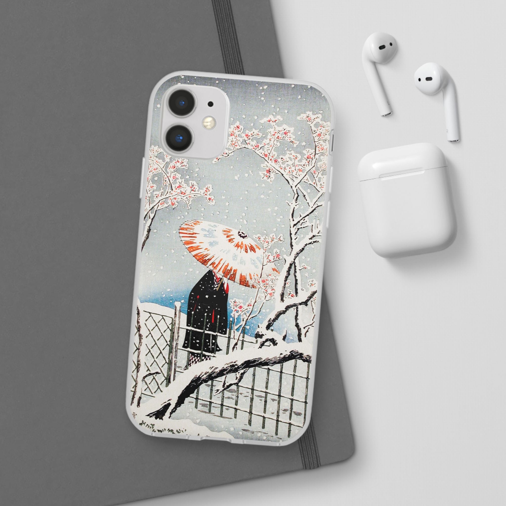 Plum Tree in Snow by Hiroaki Takahashi - Flexi Case