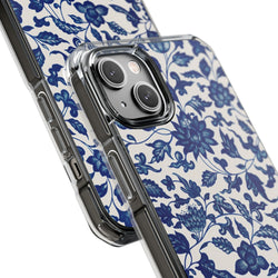 Image of Blue Flower - Magnetic Clear Impact Case