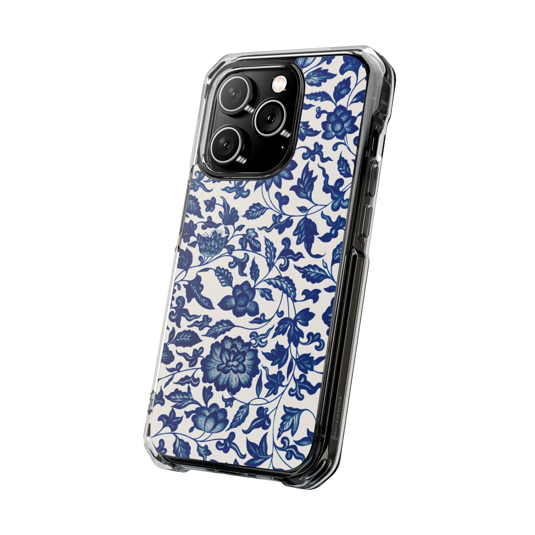 Blue Flower - Magnetic Clear Impact Case