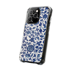 Image of Blue Flower - Magnetic Clear Impact Case