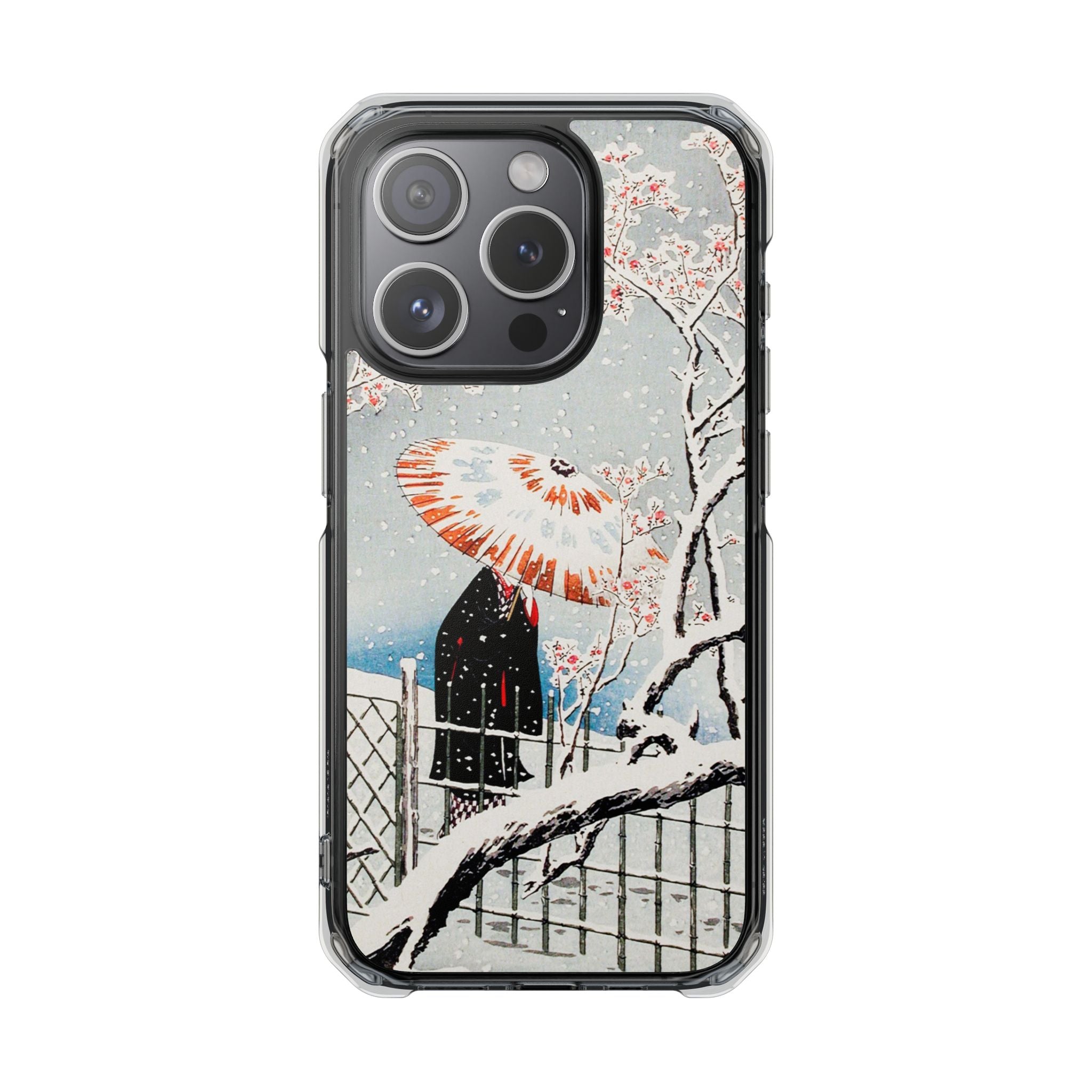 Plum Tree in Snow by Hiroaki Takahashi - Magnetic Clear Impact Case