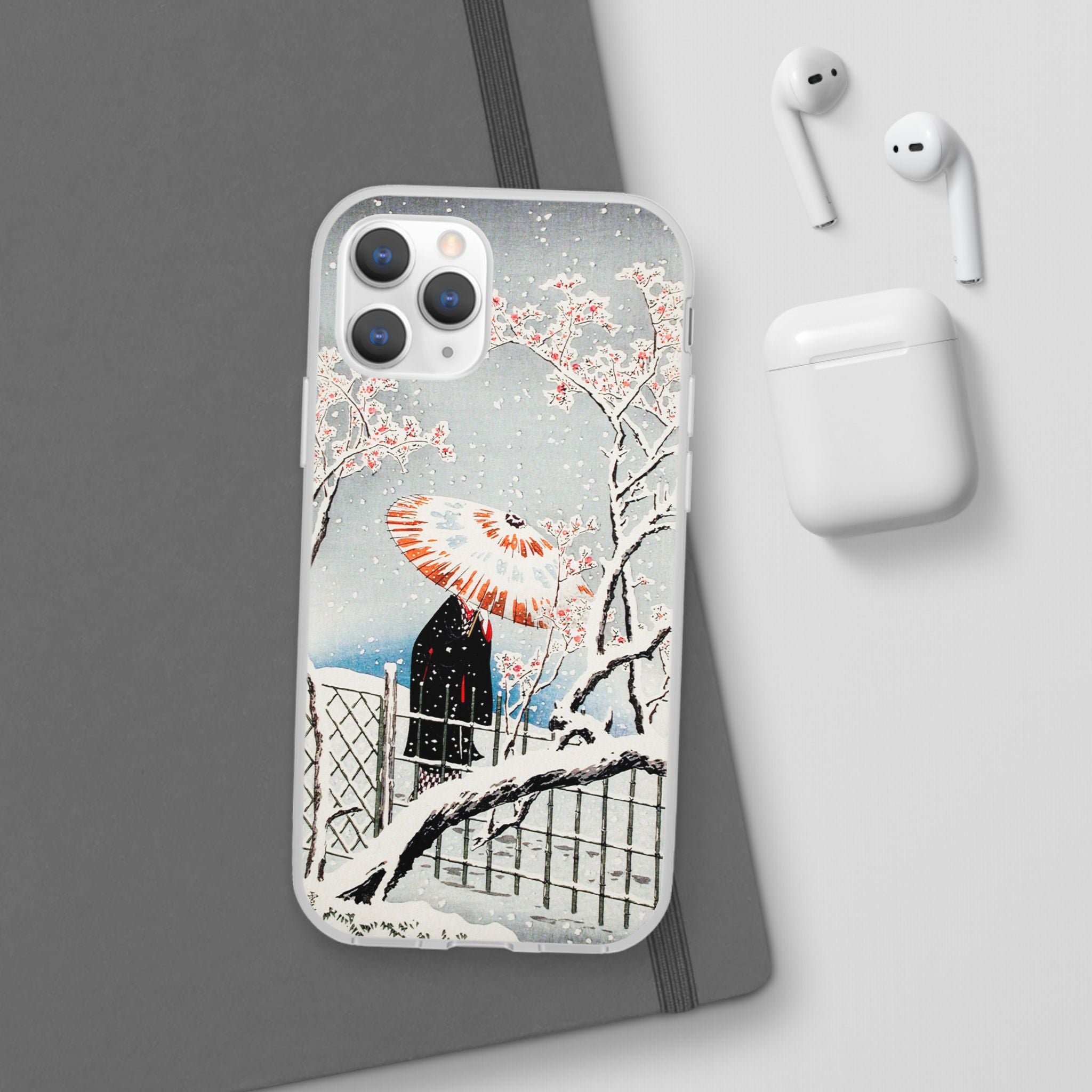 Plum Tree in Snow by Hiroaki Takahashi - Flexi Case