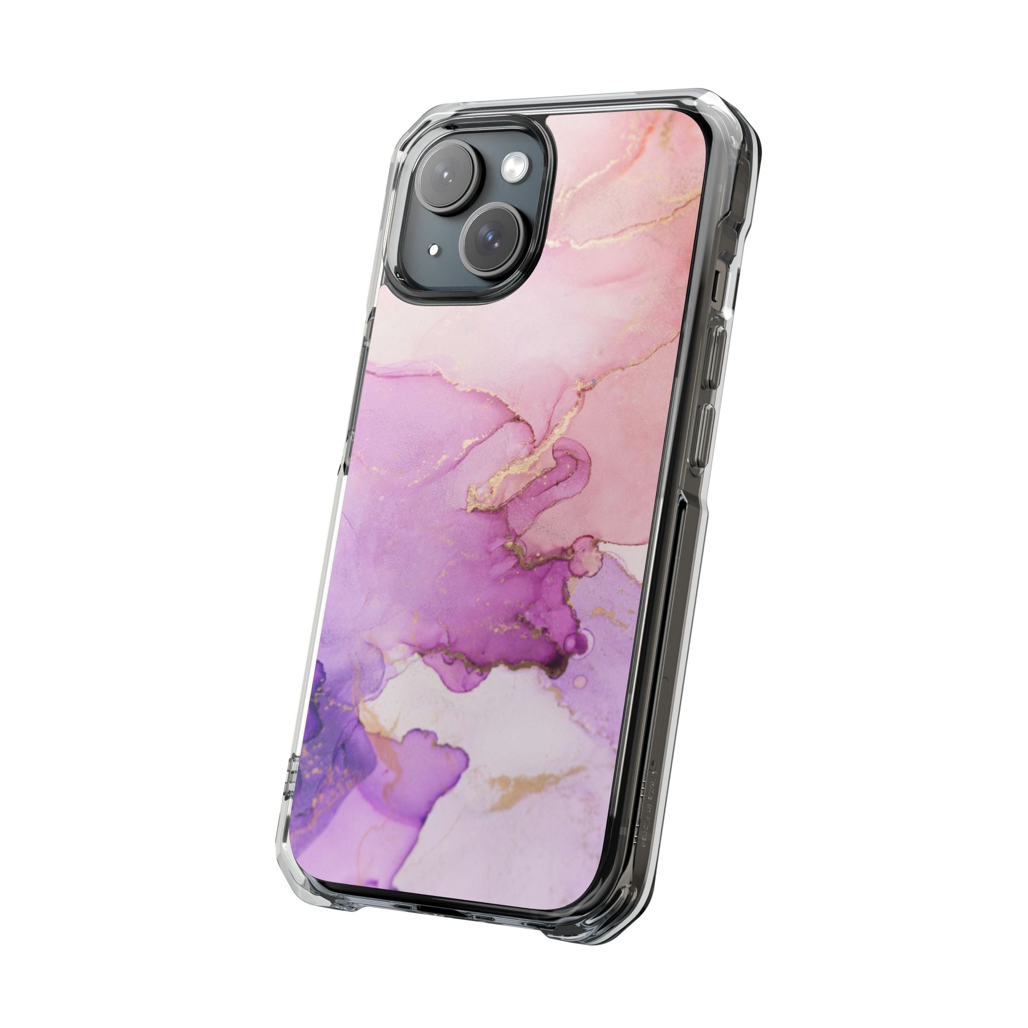 Pink Marble - Magnetic Clear Impact Case