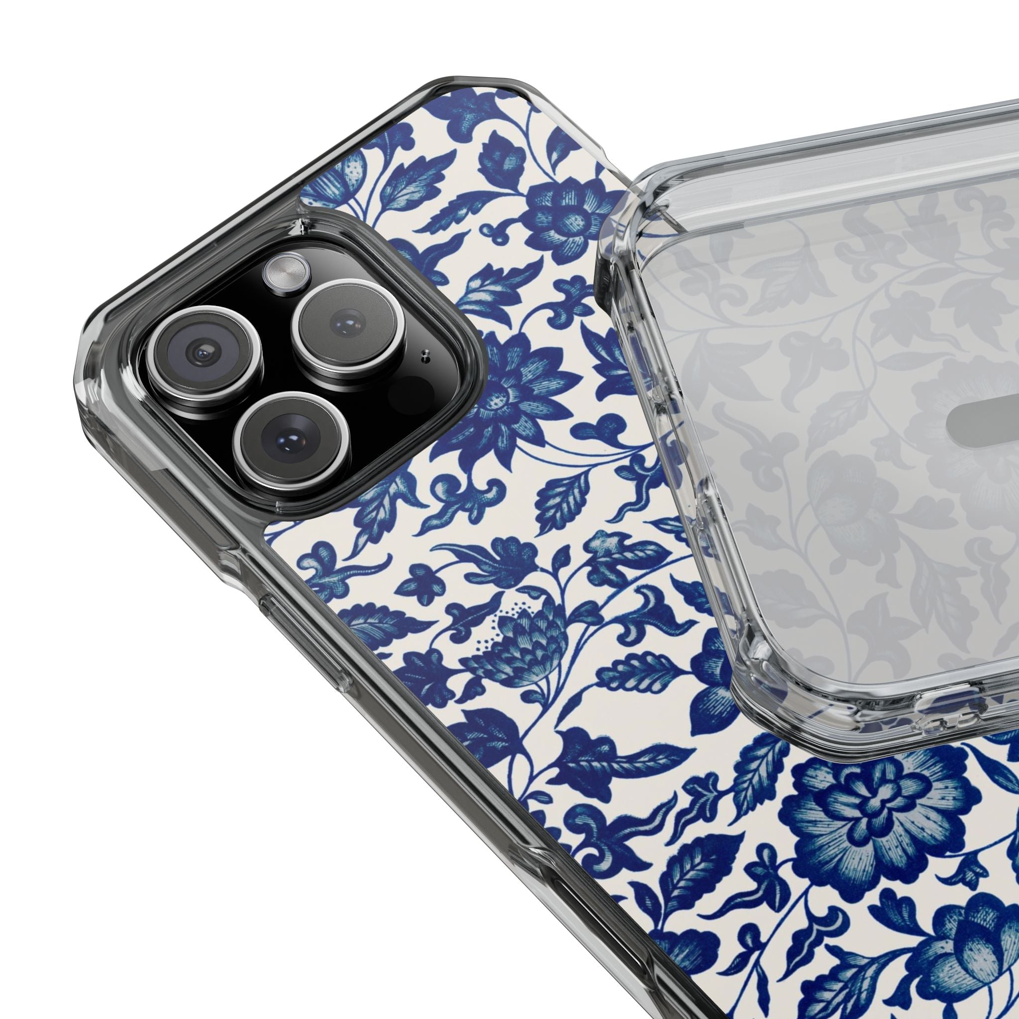 Blue Flower - Magnetic Clear Impact Case