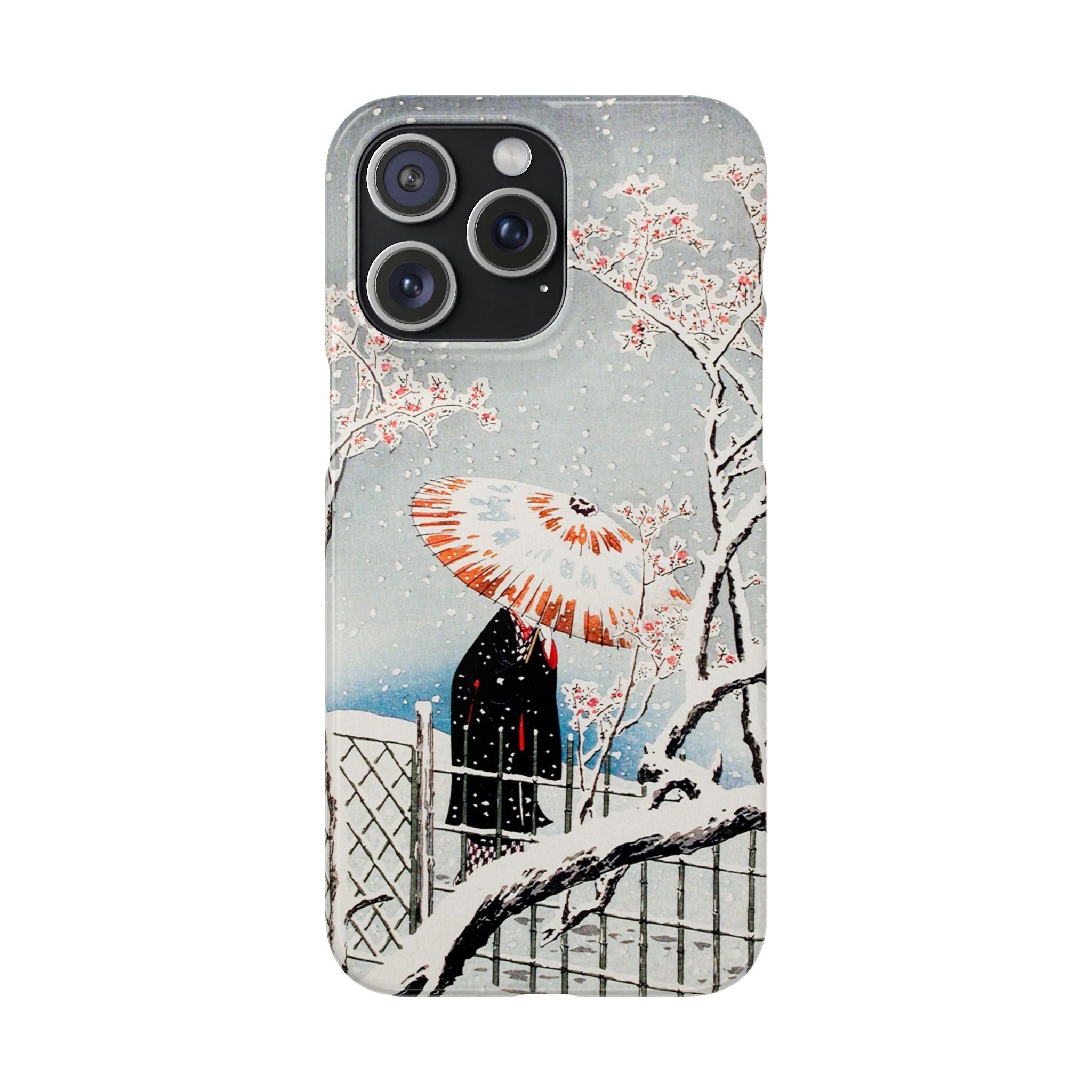 Plum Tree in Snow by Hiroaki Takahashi - Snap Case