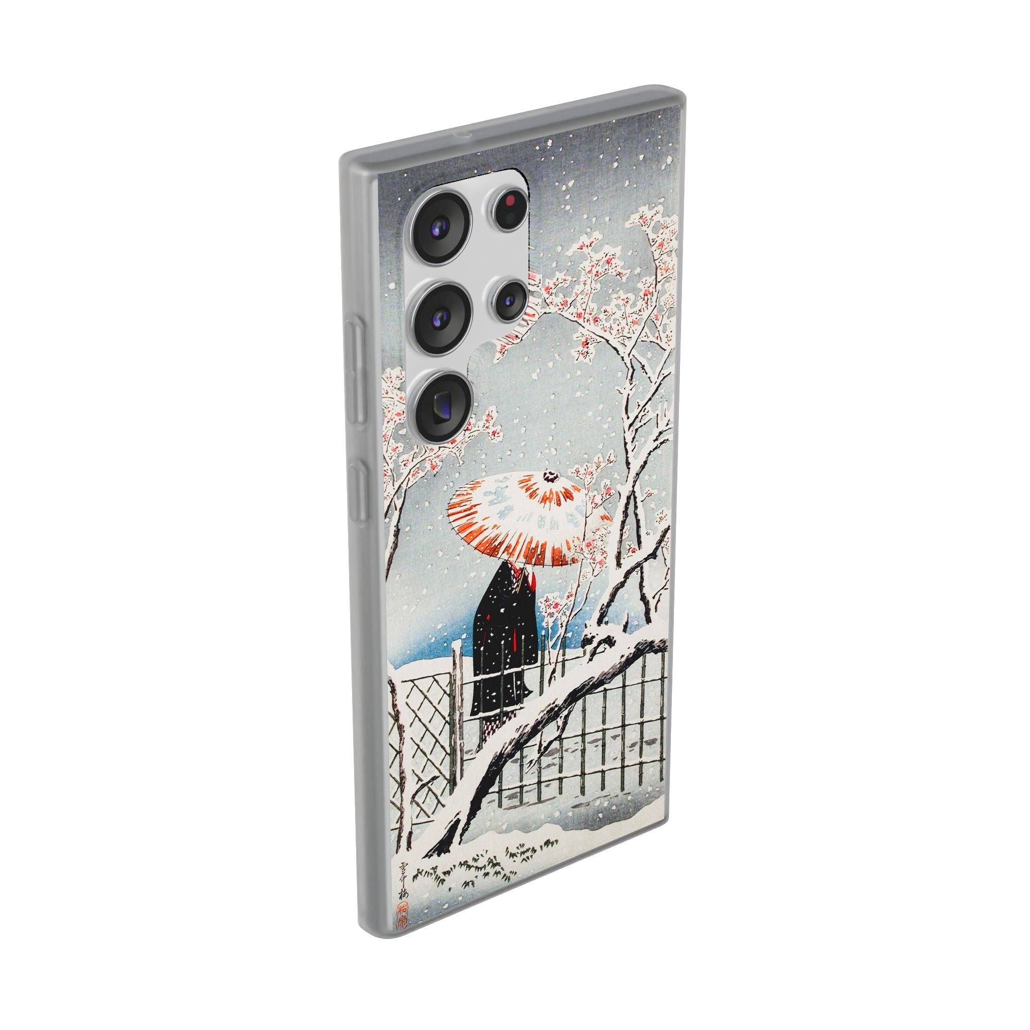 Plum Tree in Snow by Hiroaki Takahashi - Flexi Case