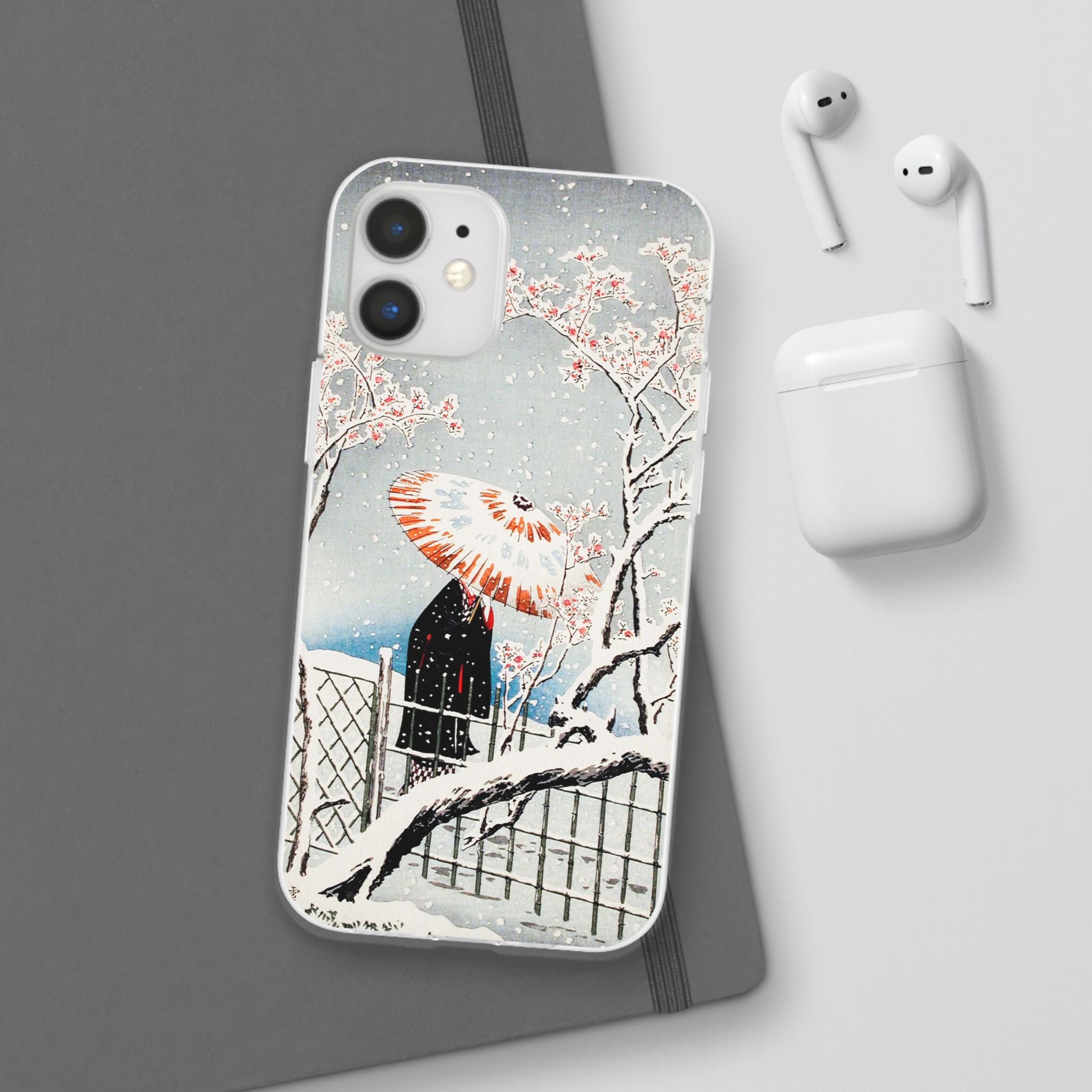 Plum Tree in Snow by Hiroaki Takahashi - Flexi Case