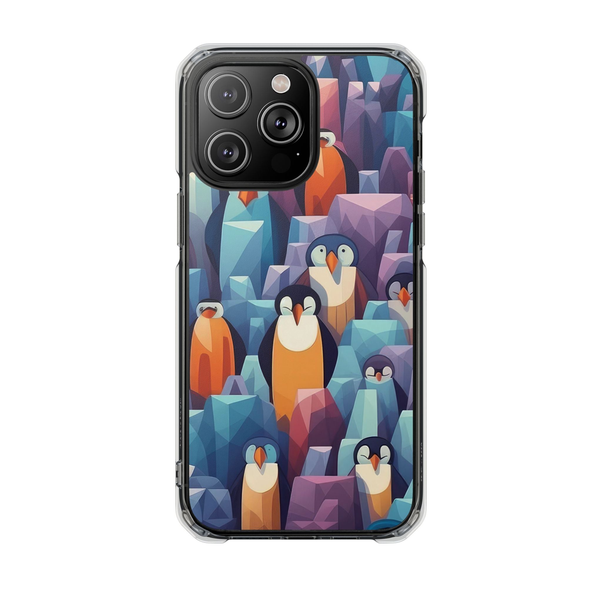 Penguin Family - Magnetic Clear Impact Case