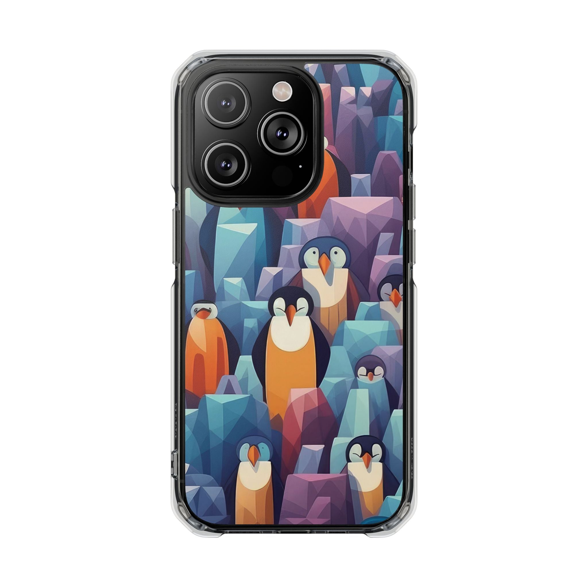 Penguin Family - Magnetic Clear Impact Case