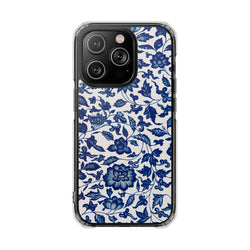 Image of Blue Flower - Magnetic Clear Impact Case