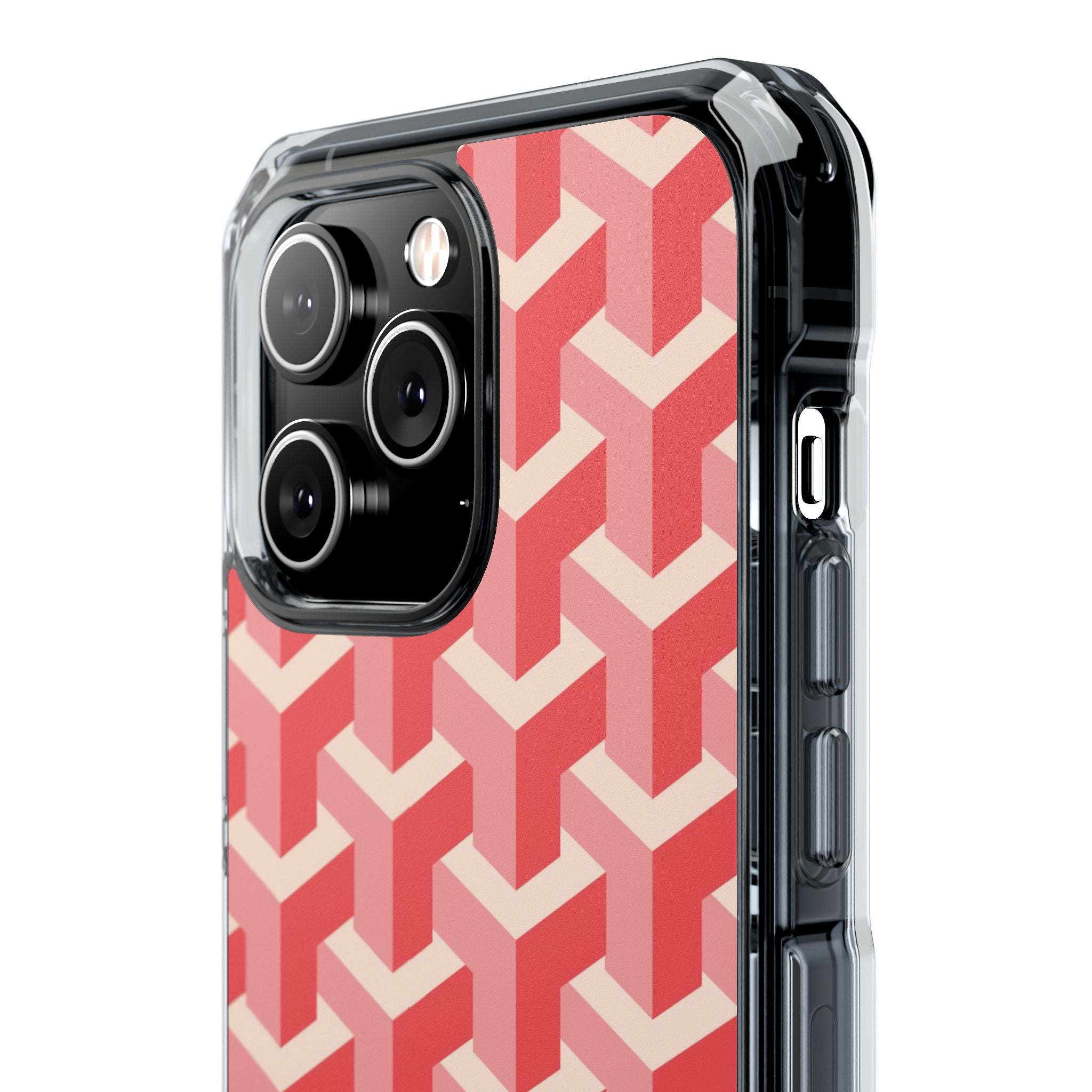 Pink Geo - Magnetic Clear Impact Case