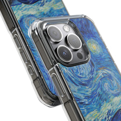 Image of Vincent Van Gogh's The Starry Night - Magnetic Clear Impact Case