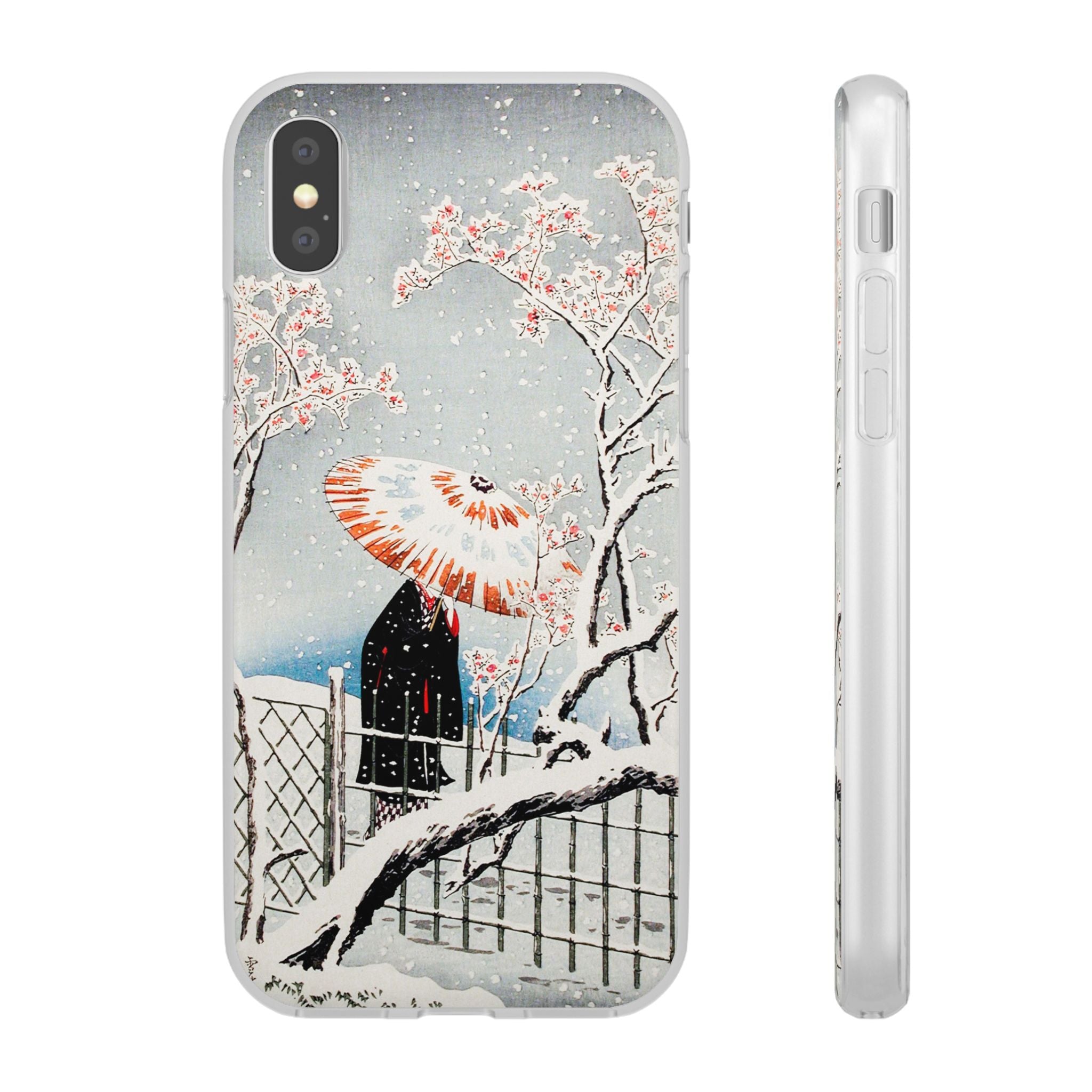 Plum Tree in Snow by Hiroaki Takahashi - Flexi Case