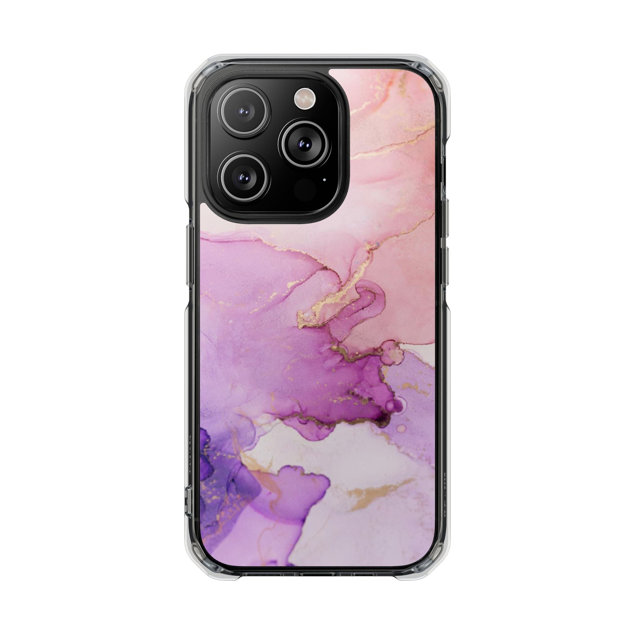 Pink Marble - Magnetic Clear Impact Case