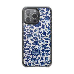 Image of Blue Flower - Magnetic Clear Impact Case