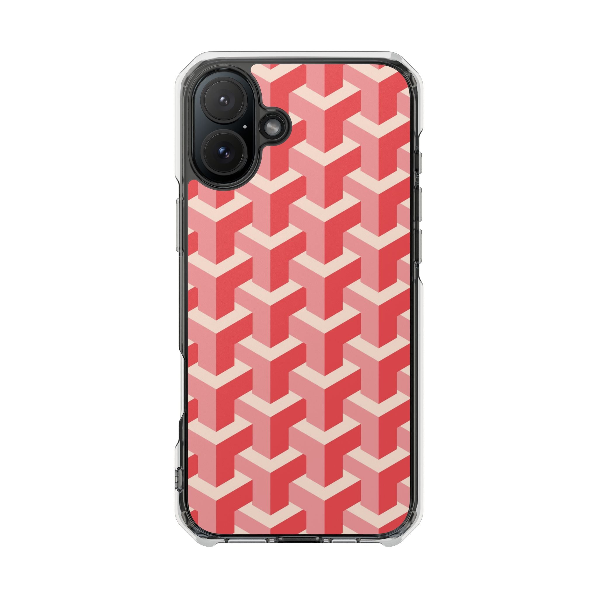 Pink Geo - Magnetic Clear Impact Case