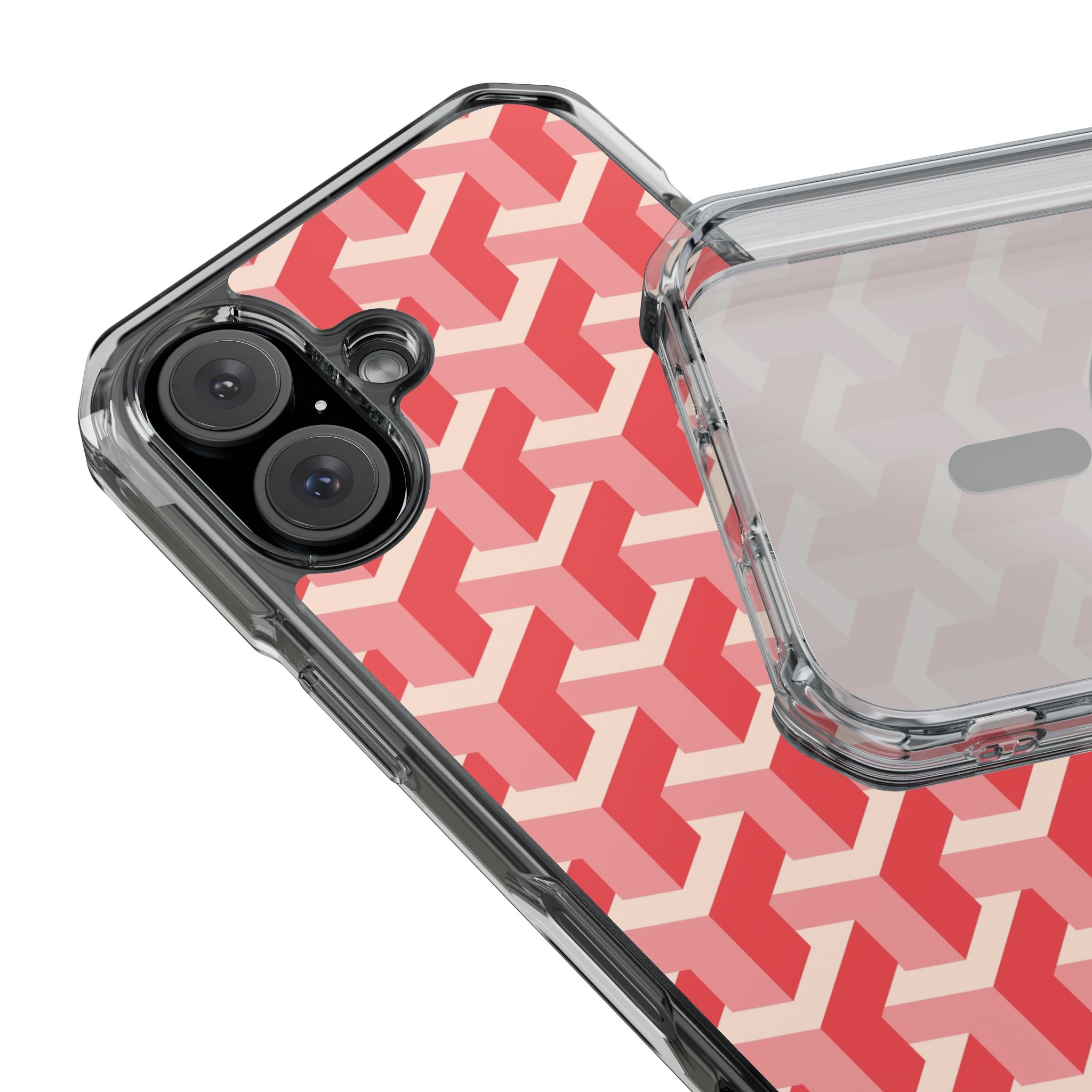 Pink Geo - Magnetic Clear Impact Case