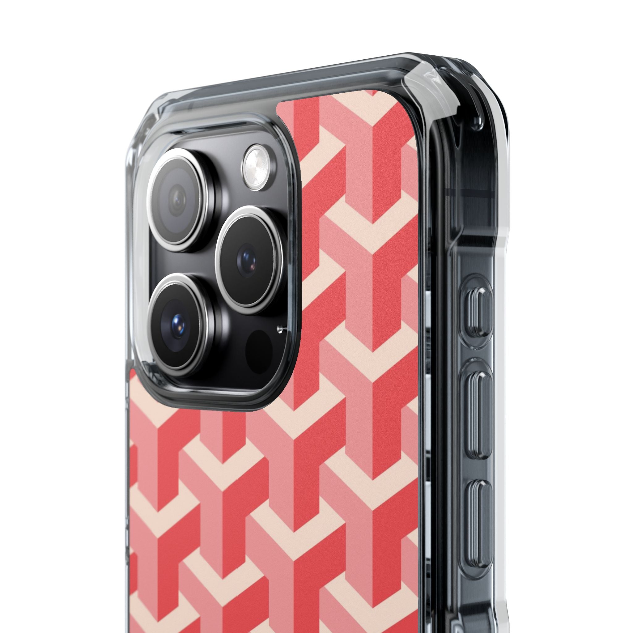 Pink Geo - Magnetic Clear Impact Case