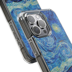 Image of Vincent Van Gogh's The Starry Night - Magnetic Clear Impact Case