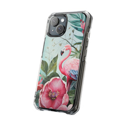 Image of Flamingo - Magnetic Clear Impact Case