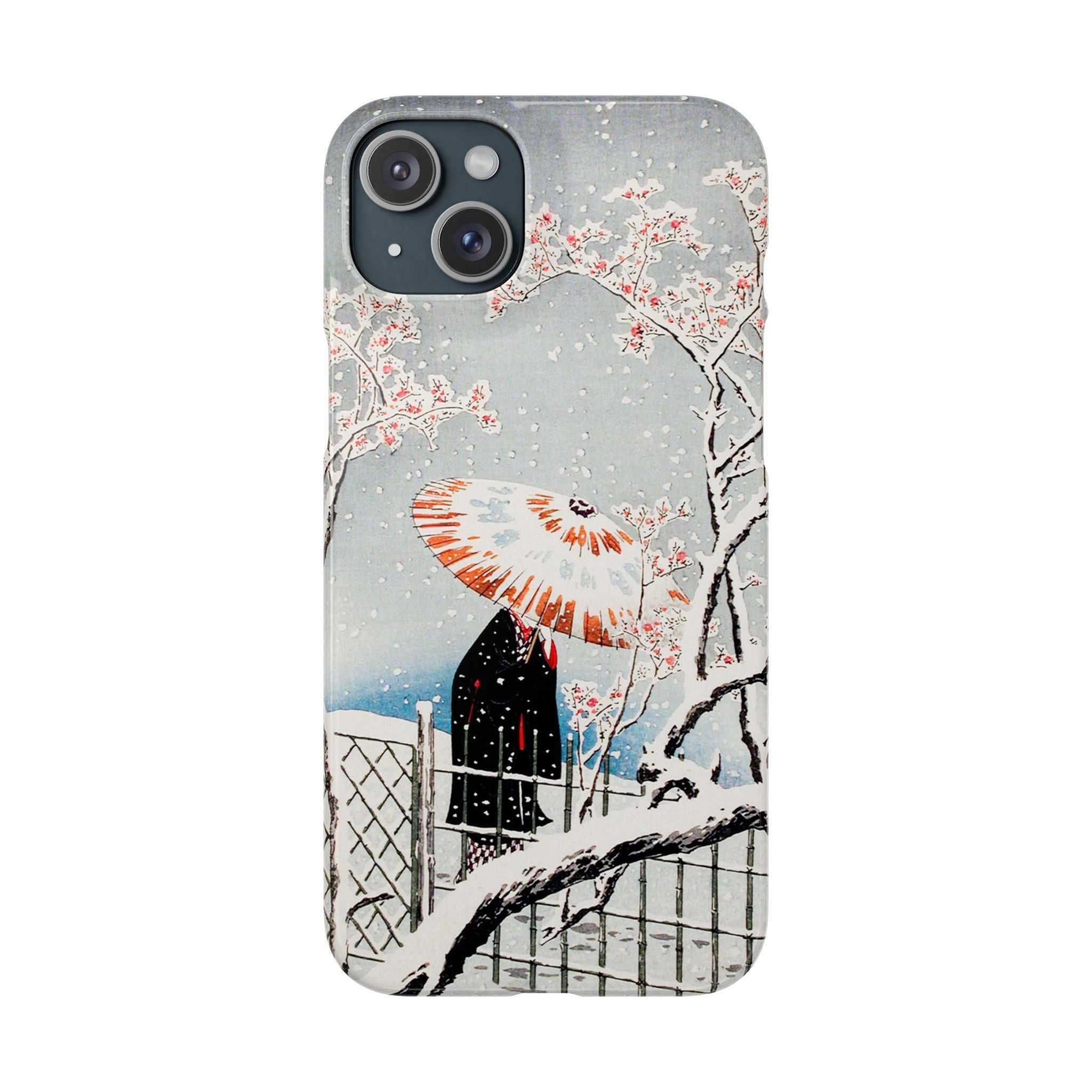 Plum Tree in Snow by Hiroaki Takahashi - Snap Case